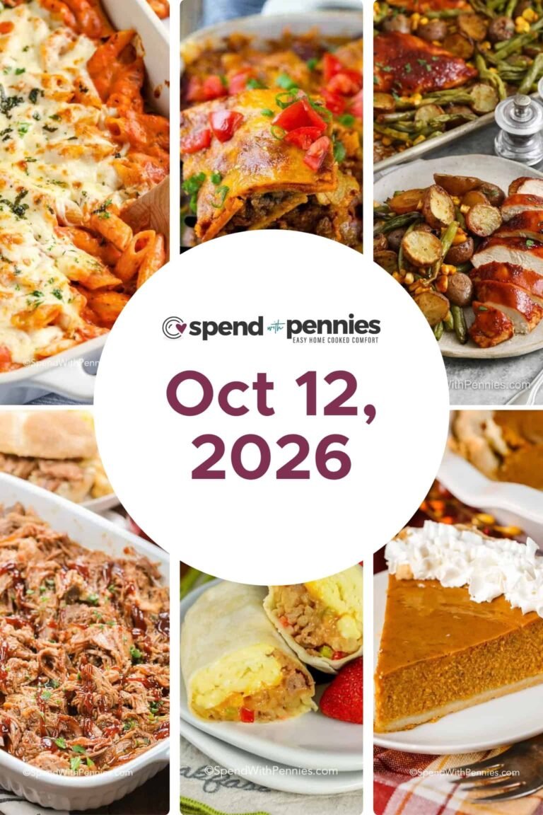 Weekly Meal Plan Oct 12, 2026