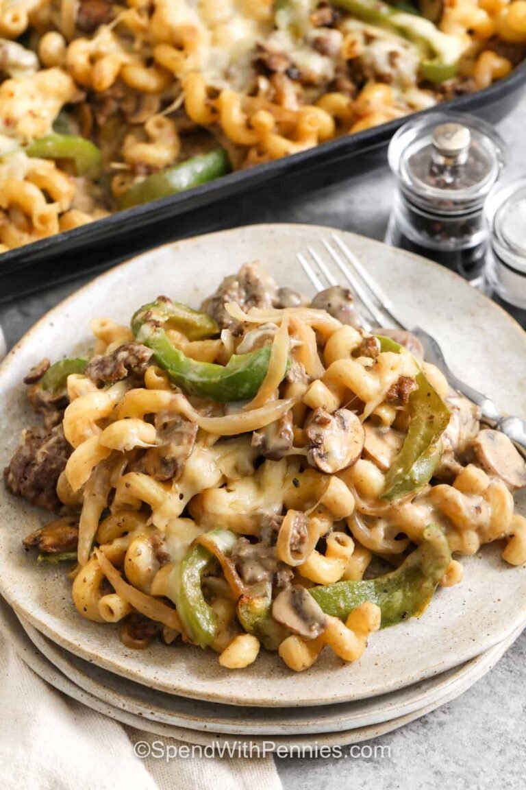 Quick & Easy Philly Cheesesteak Casserole